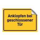 Anklopfen bei geschlossener Tür & Anklopfen bei geschlossener Tür