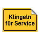 Klingeln für Service