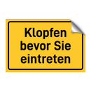 Klopfen bevor Sie eintreten