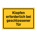 Klopfen erforderlich bei geschlossener Tür