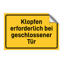 Klopfen erforderlich bei geschlossener Tür