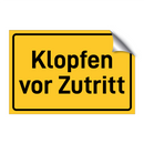 Klopfen vor Zutritt