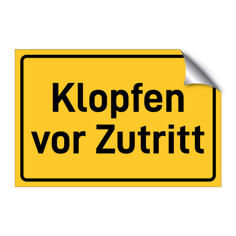 Klopfen vor Zutritt