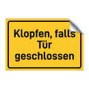 Klopfen, falls Tür geschlossen