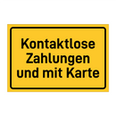 Kontaktlose Zahlungen und mit Karte