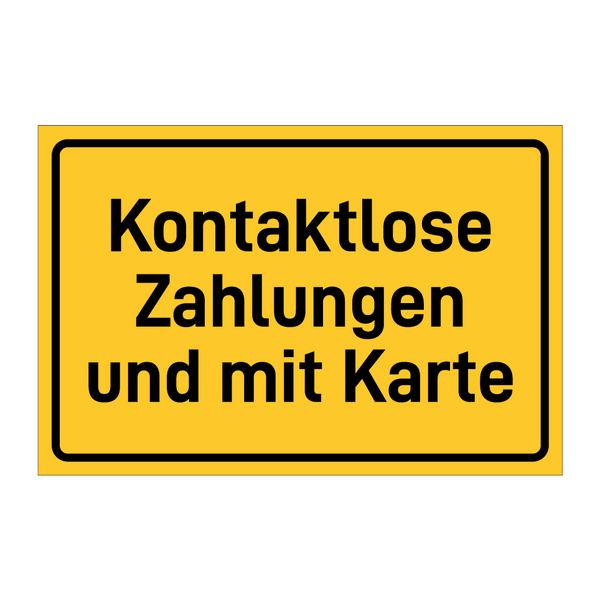Kontaktlose Zahlungen und mit Karte