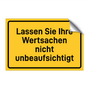 Lassen Sie Ihre Wertsachen nicht unbeaufsichtigt