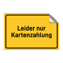 Leider nur Kartenzahlung