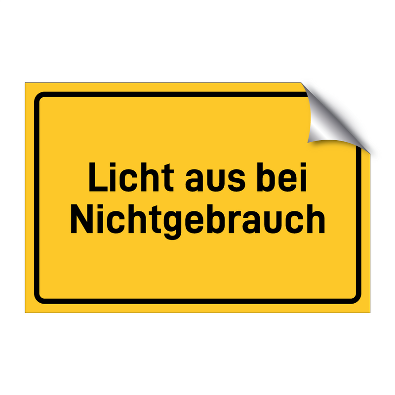 Licht aus bei Nichtgebrauch