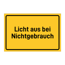 Licht aus bei Nichtgebrauch