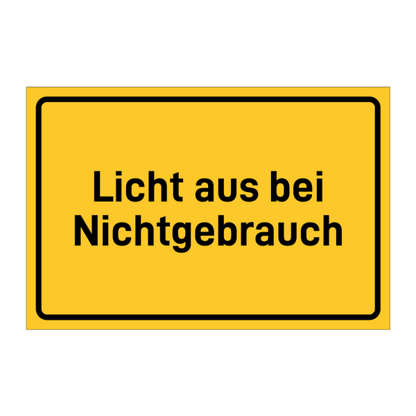 Licht aus bei Nichtgebrauch