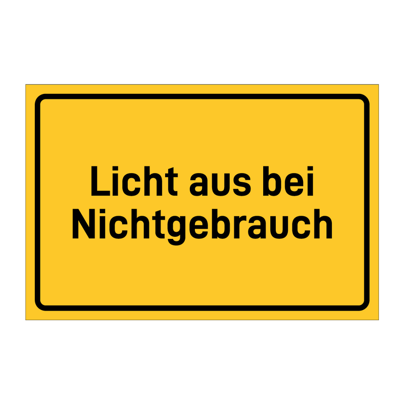 Licht aus bei Nichtgebrauch