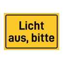 Licht aus, bitte