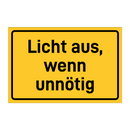 Licht aus, wenn unnötig