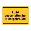 Licht ausschalten bei Nichtgebrauch
