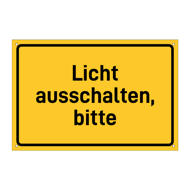 Licht ausschalten, bitte