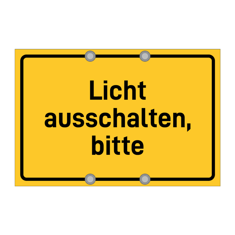 Licht ausschalten, bitte