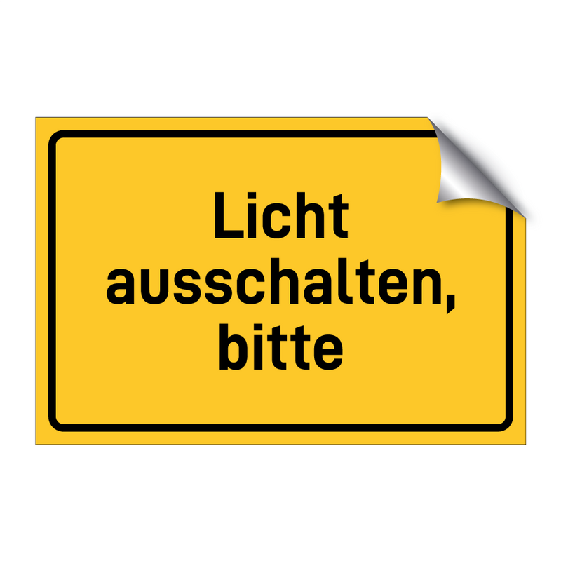 Licht ausschalten, bitte