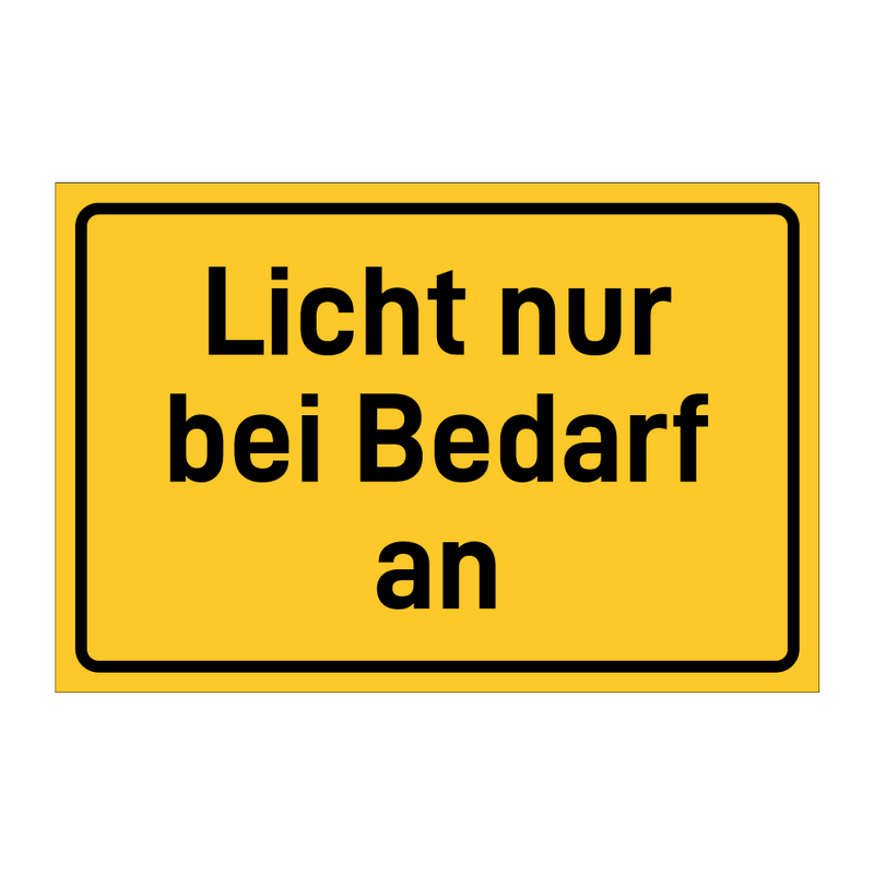 Licht nur bei Bedarf an