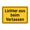 Lichter aus beim Verlassen