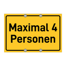 Maximal 4 Personen