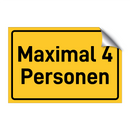 Maximal 4 Personen