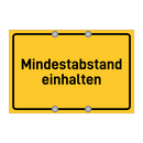 Mindestabstand einhalten