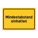 Mindestabstand einhalten