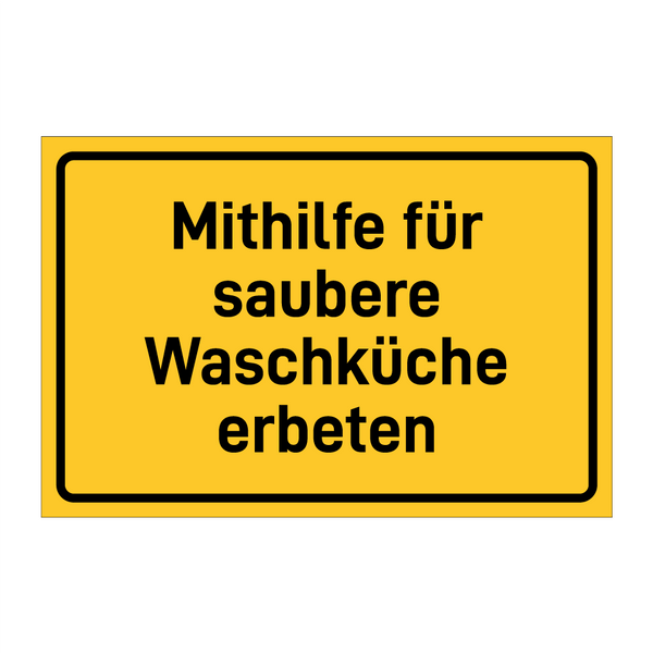 Mithilfe für saubere Waschküche erbeten