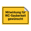 Mitwirkung für WC-Sauberkeit gewünscht