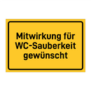 Mitwirkung für WC-Sauberkeit gewünscht