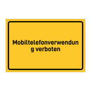 Mobiltelefonverwendung verboten