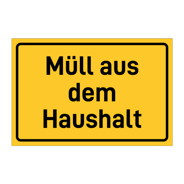 Müll aus dem Haushalt