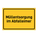 Müllentsorgung im Abfalleimer