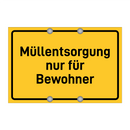 Müllentsorgung nur für Bewohner