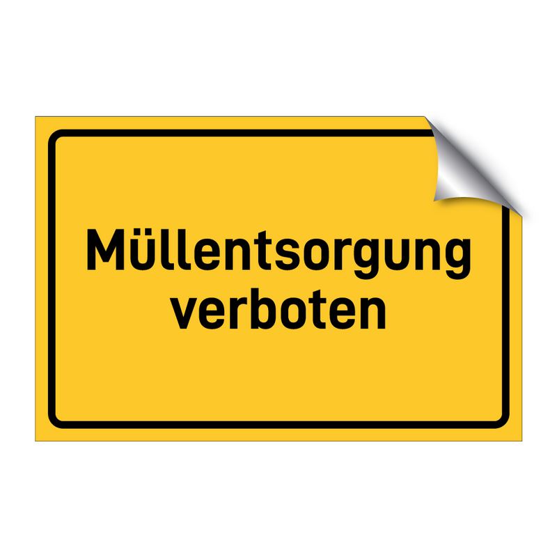 Müllentsorgung verboten