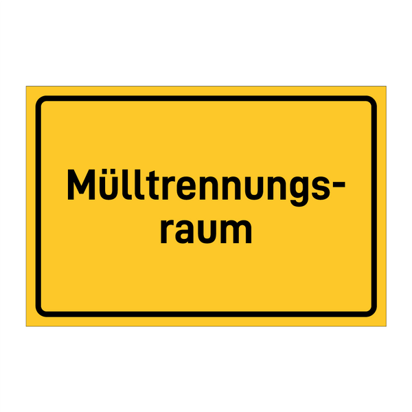 Mülltrennungs- raum