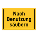 Nach Benutzung säubern