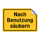 Nach Benutzung säubern