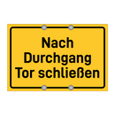 Nach Durchgang Tor schließen