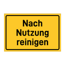 Nach Nutzung reinigen