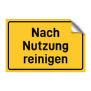 Nach Nutzung reinigen