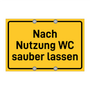 Nach Nutzung WC sauber lassen