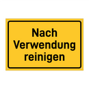 Nach Verwendung reinigen