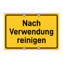 Nach Verwendung reinigen