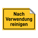 Nach Verwendung reinigen