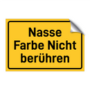 Nasse Farbe Nicht berühren