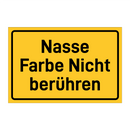 Nasse Farbe Nicht berühren