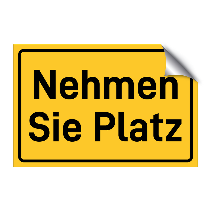 Nehmen Sie Platz