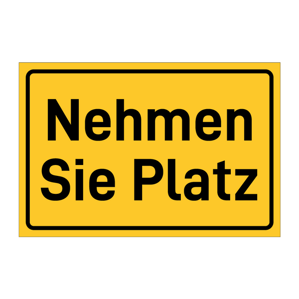 Nehmen Sie Platz